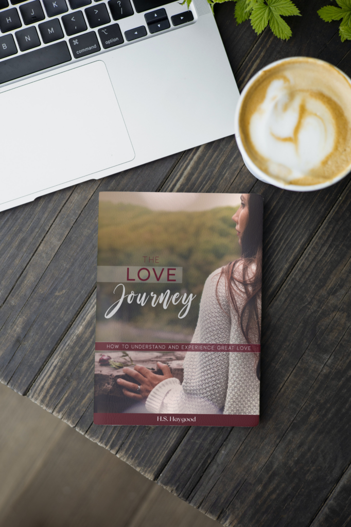 The Love Journey with laptop and coffee